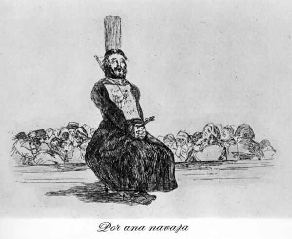 On account of a knife, Goya, Disasters of War 34