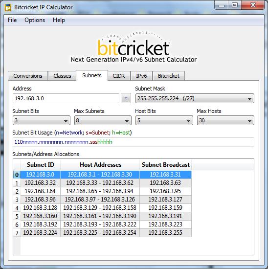 Subnet Mask Calculator 30