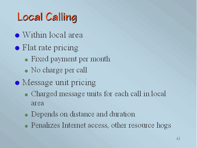 Local Calling