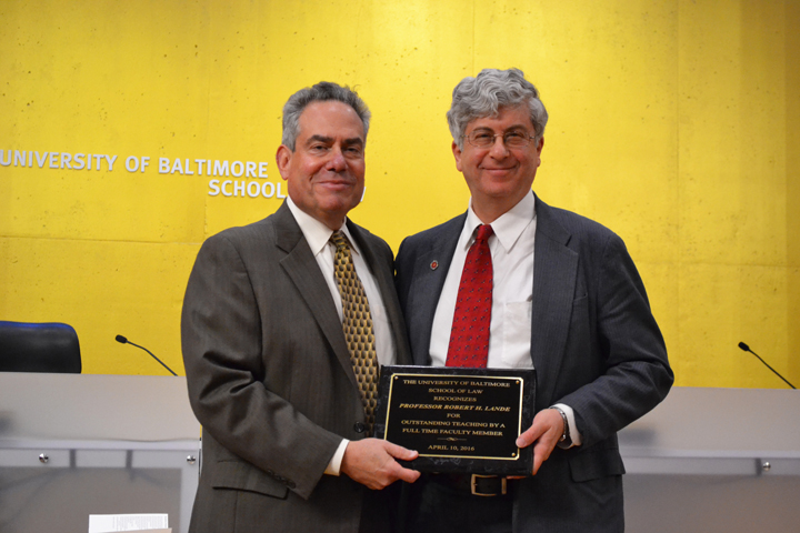Prof Lande receives 2016 award for outstanding teaching