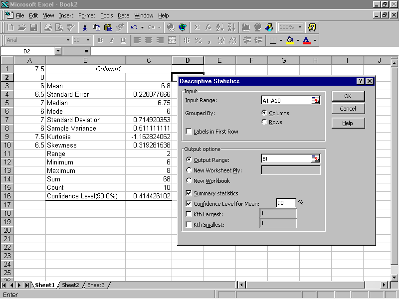 how to run a statistical analysis in excel