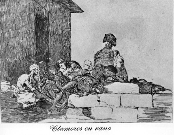 Vain laments, Goya, Disasters of War 54