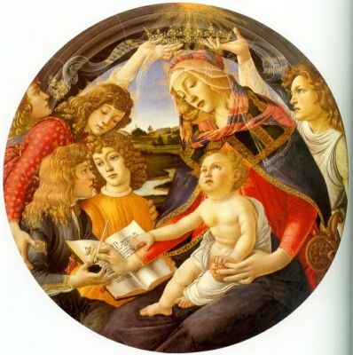 Botticelli, The Virgin and Child with Five Angels, 1480-1481