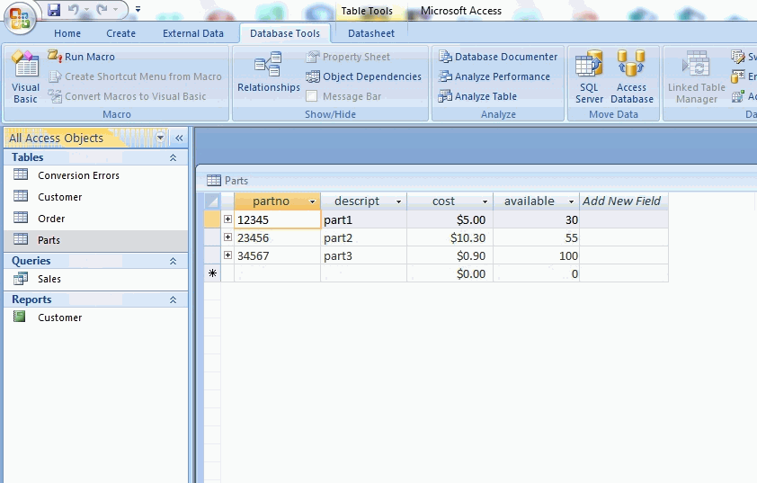 Entering and editing data
