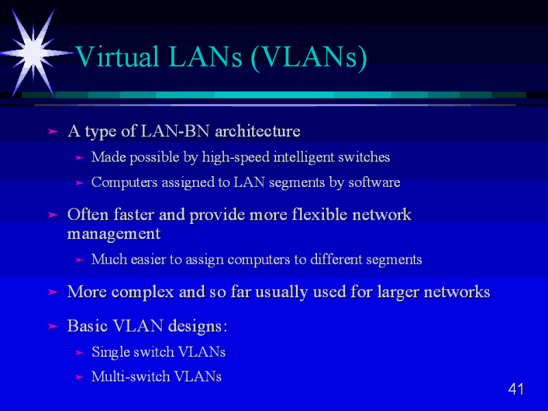 Virtual lans vlans 