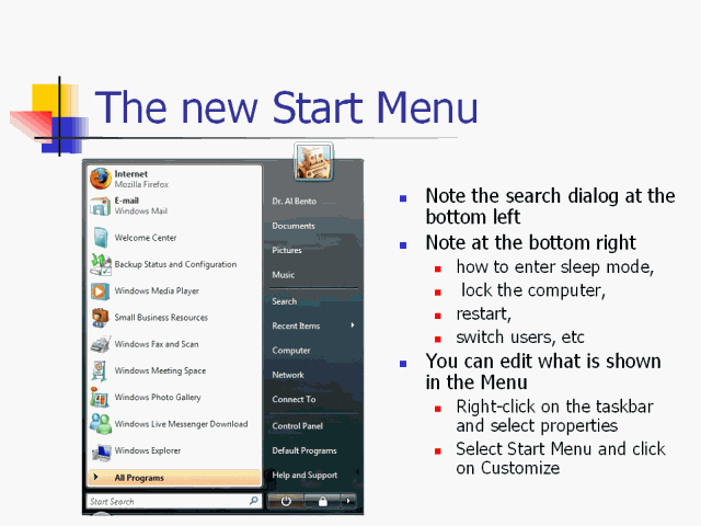 show new start menu more