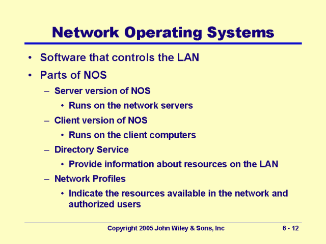 Network Operating Systems