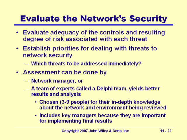 Evaluate the Network’s Security