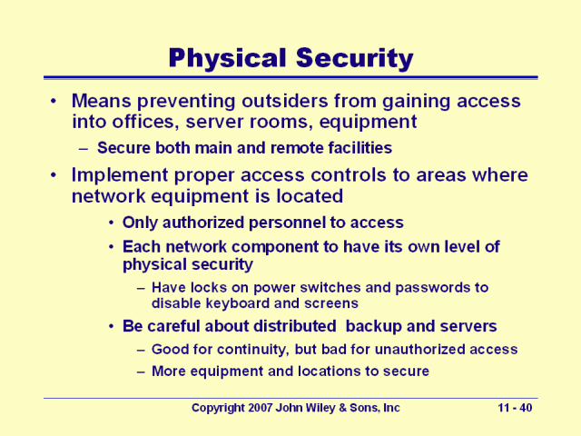 Physical Security