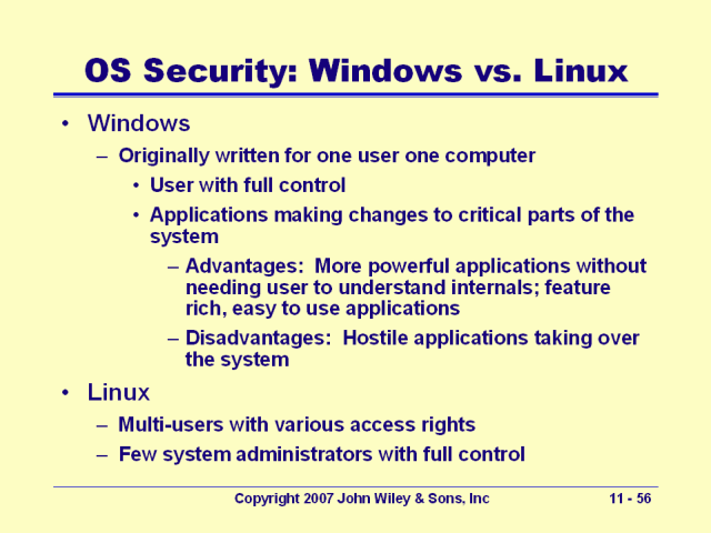 OS Security: Windows vs. Linux