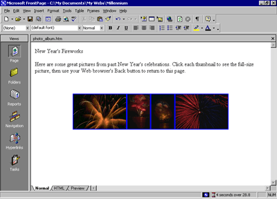 Constructing the Photo Album page