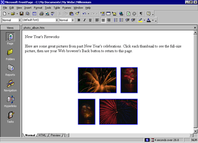 Constructing the Photo Album page