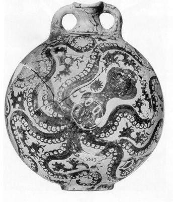 Octopus Jar, Palaikastro, c1500bc, Amphora, 11" high