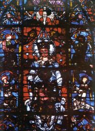 Mary Enthroned, mid-12th century, Chartres Cathedral stained glass window