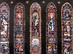 The life of Mary, mid-12th century, Chartres Cathedral lancet stained glass windows