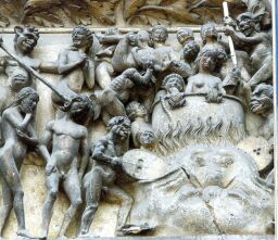 The last Judgment, the damned, Bourges St tienne Cathedral, c 1250