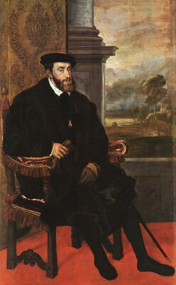 Titian, Charles V Seated, 1548, Pinakothek, Munich