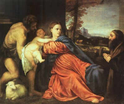 Titian, Holy Family and Donor, 1513-1514, Pinakothek at Munich