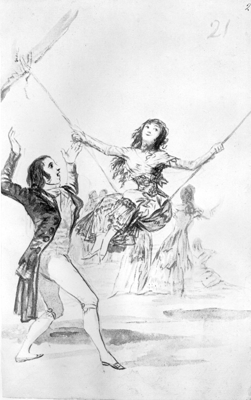 Goya, The Swing, 1796-1797, Album B #21