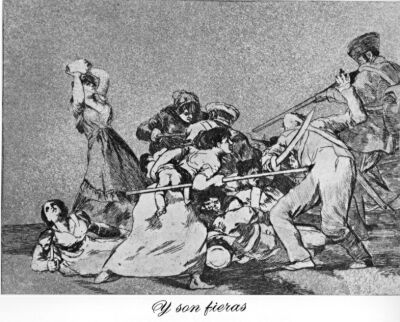 And they are like wild beasts, Goya, Disasters of War 5