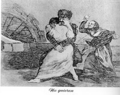 They do not want to, Goya, Disasters of War 9