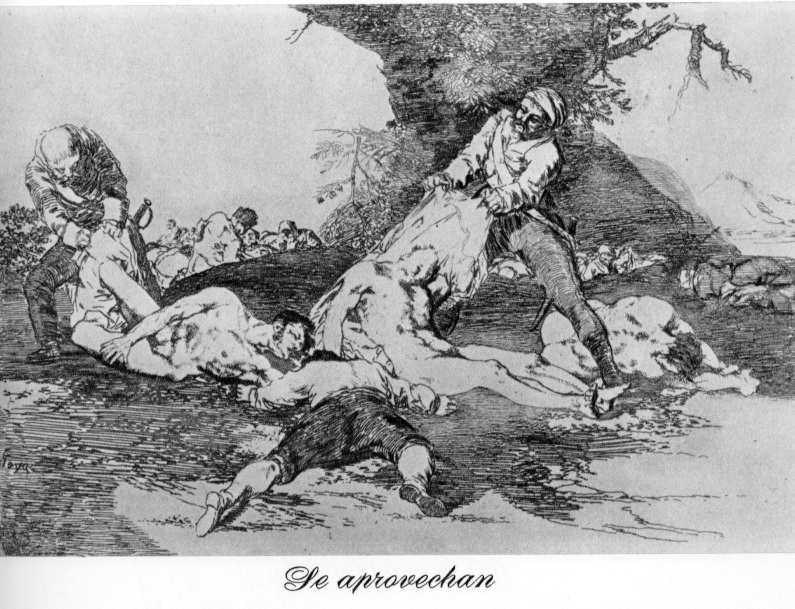 They equip themselves, Goya, Disasters of War 16