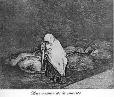 The deathbeds, Goya, Disasters of War 62