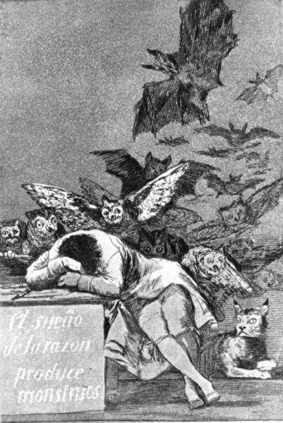 Goya, The sleep of reason produces monsters, Capricho 42