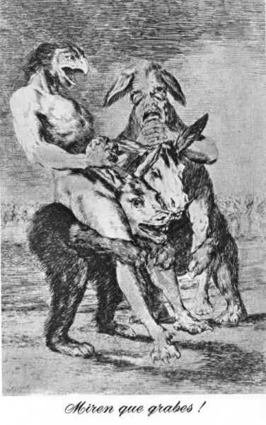 Goya, See how serious they are, Capricho 63