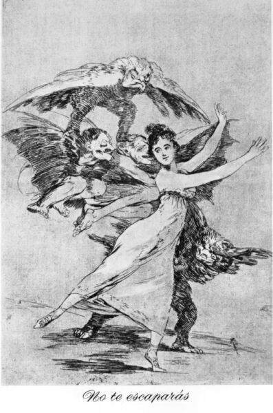 Goya, You cannot escape, Capricho 72